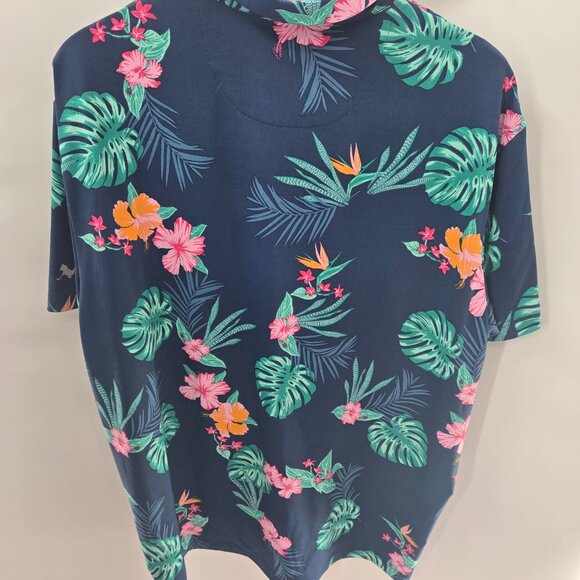 Birdie Bound Blue Tropical Golfing Polo Size XL - Picture 2 of 10